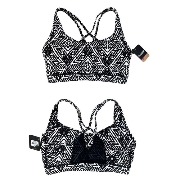 Redbox Sport Mesh Back Strappy Bra Tribal Snake Black MediumSupport Size Medium - Picture 1 of 12